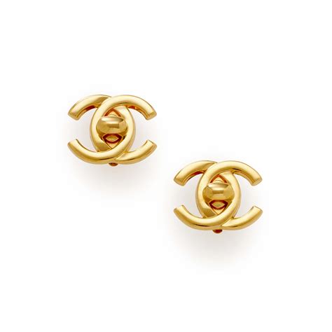 Chanel s turn lock earrings